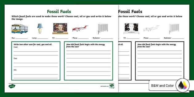 homework fossil fuel use answer key