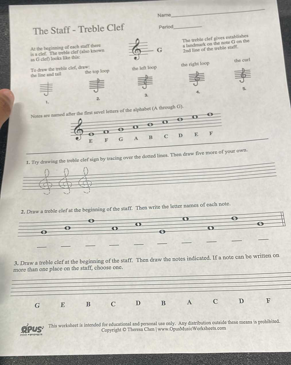 label the parts of the staff answer key