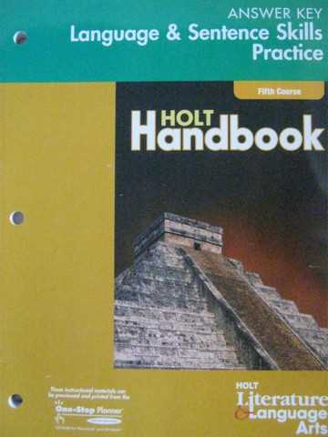 language handbook worksheets answer key fifth course
