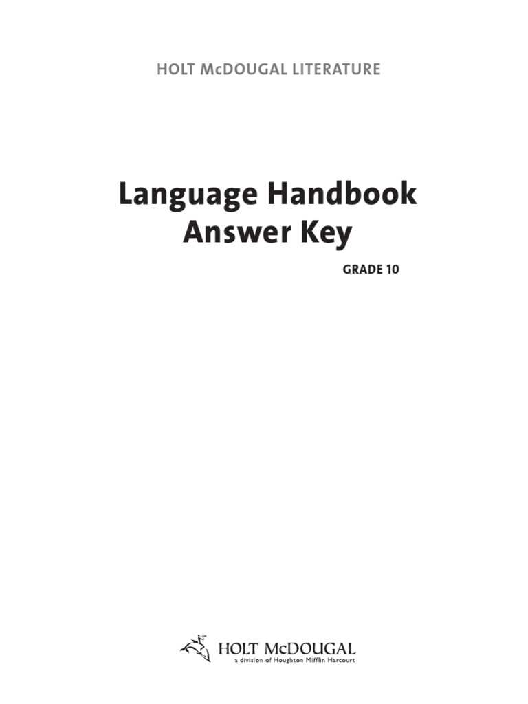 language network grade 10 answer key