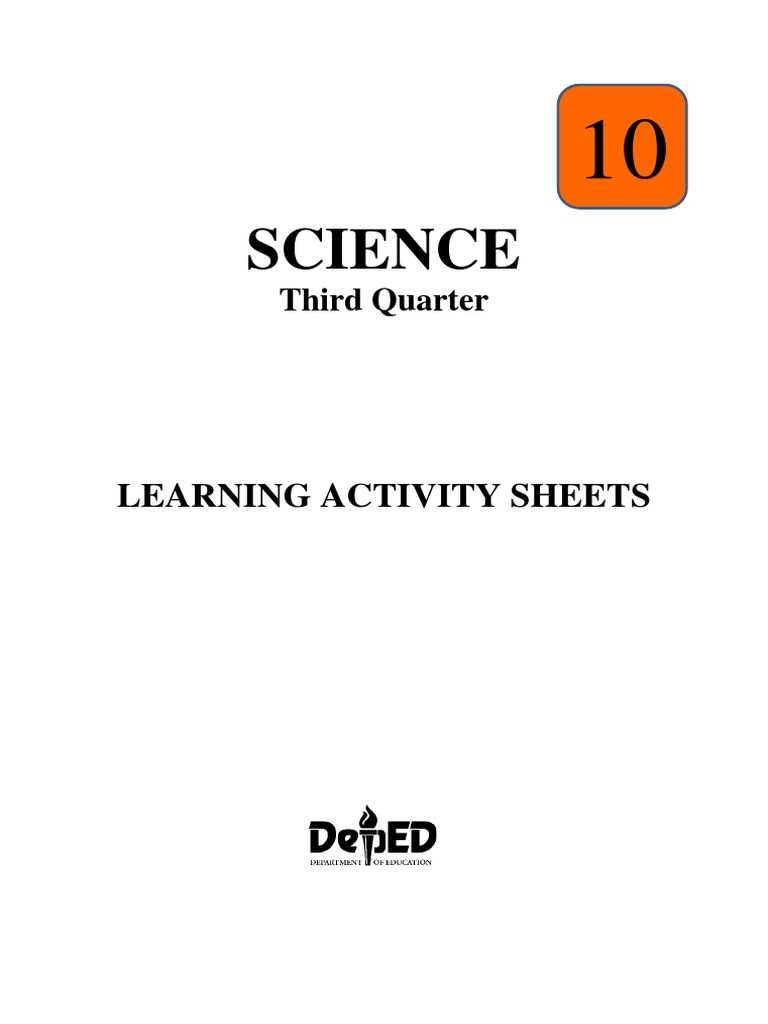 learning activity sheet grade 10 science answer key
