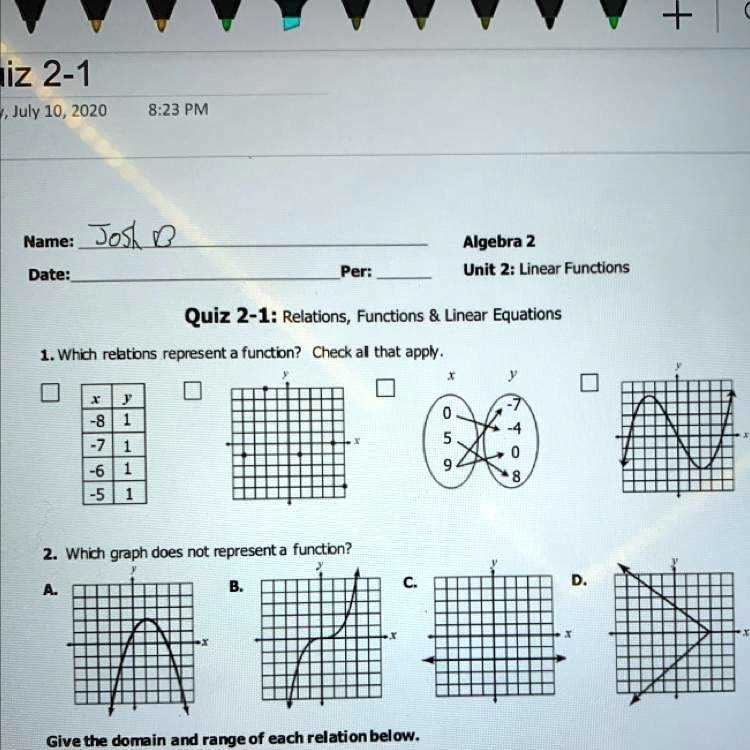 2 1 relations and functions answer key