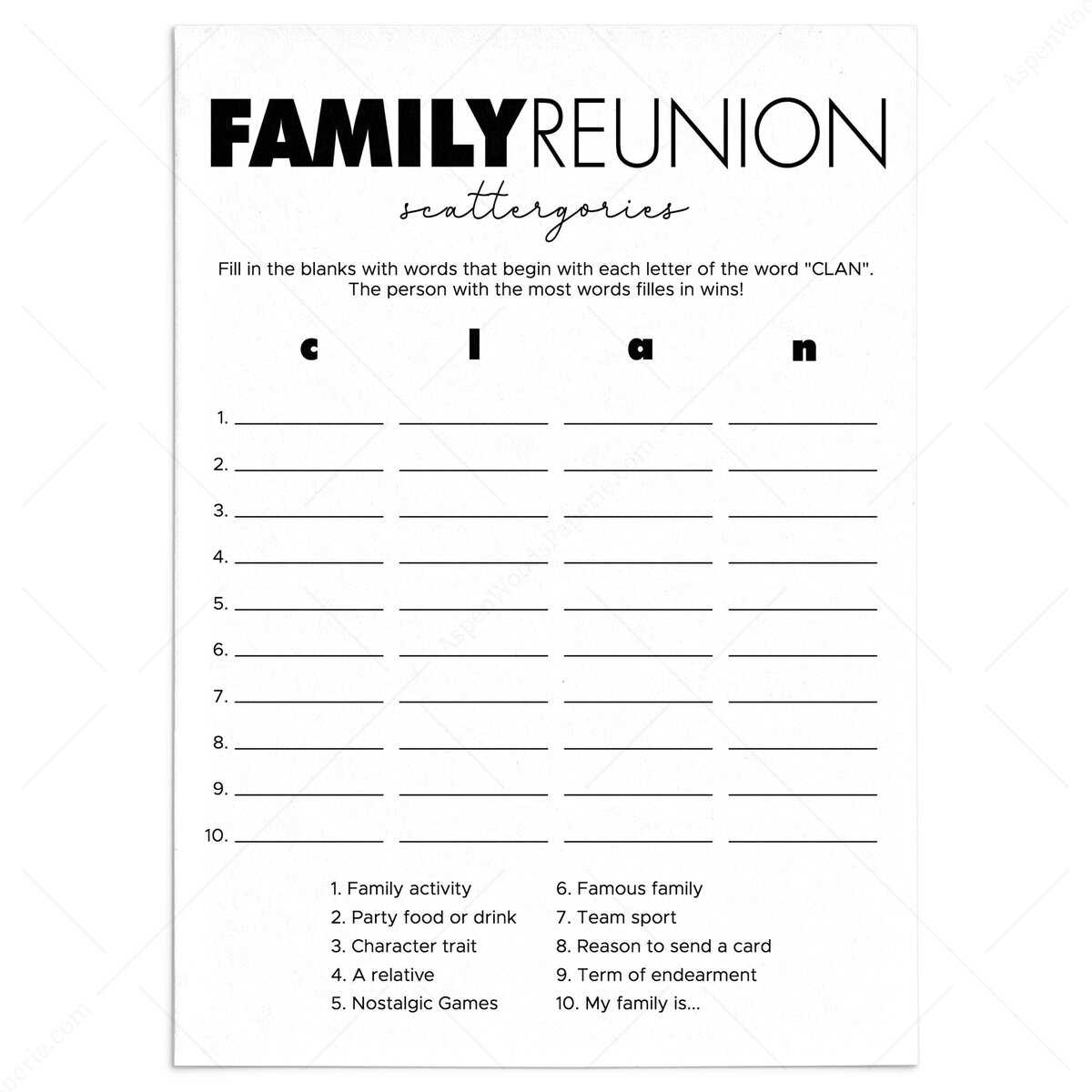 cherokee family reunion answer key