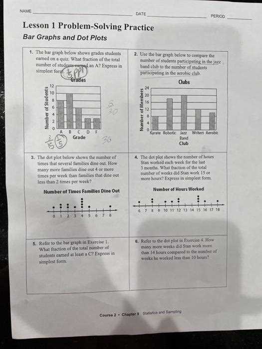 lesson 1 problem solving practice answer key