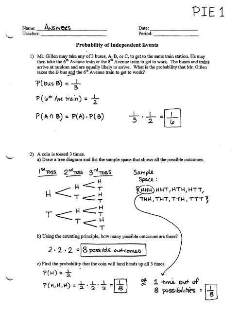 lesson 1 skills practice probability of simple events answer key