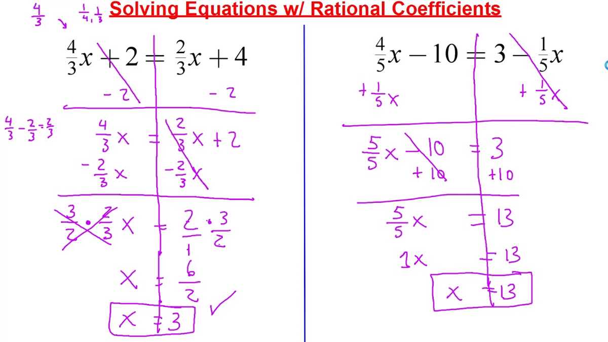 lesson 13 solve linear equations with rational coefficients answers key lesson 13 solve linear equations with rational coefficients answers key
