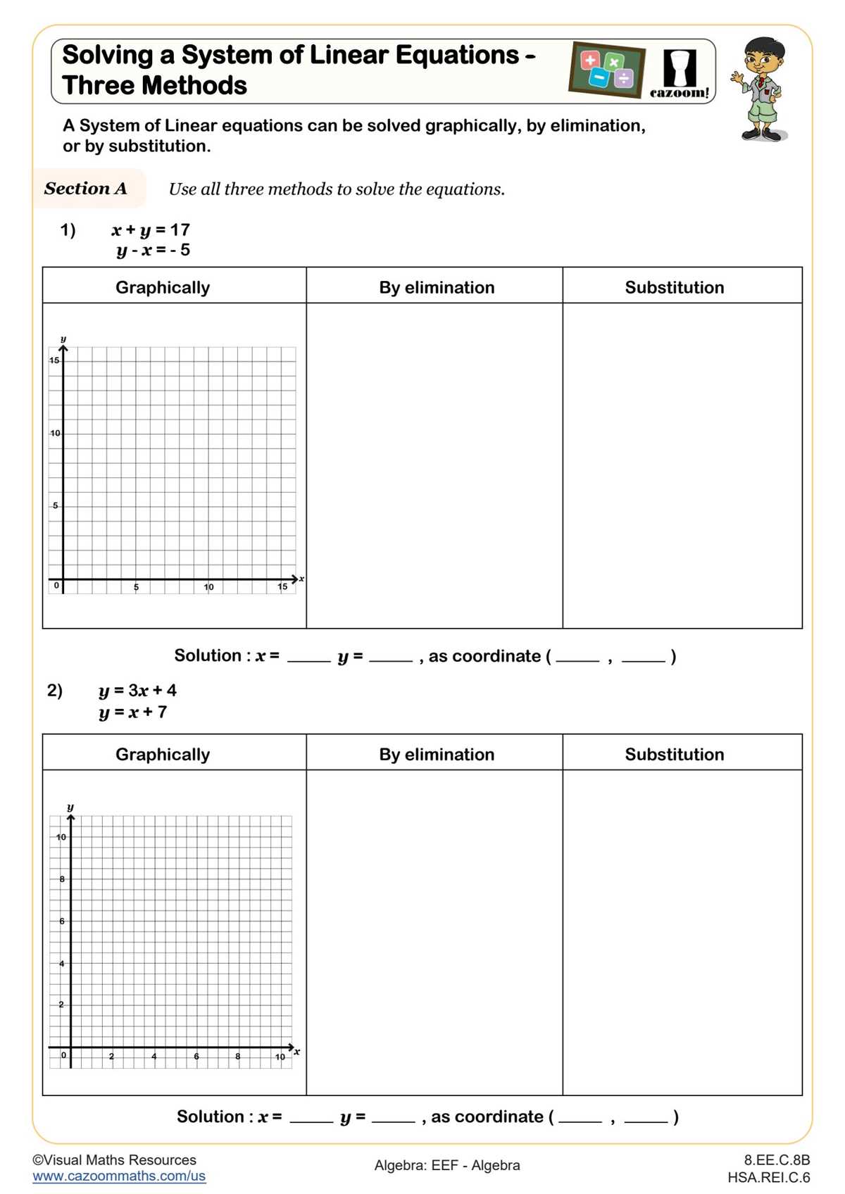 lesson 16 solve systems of equations graphically answer key