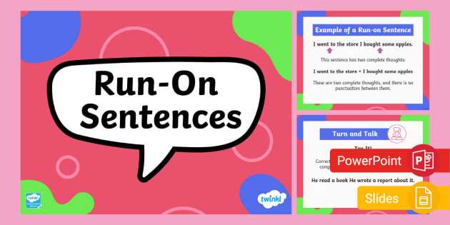 lesson 31 run on sentences answer key