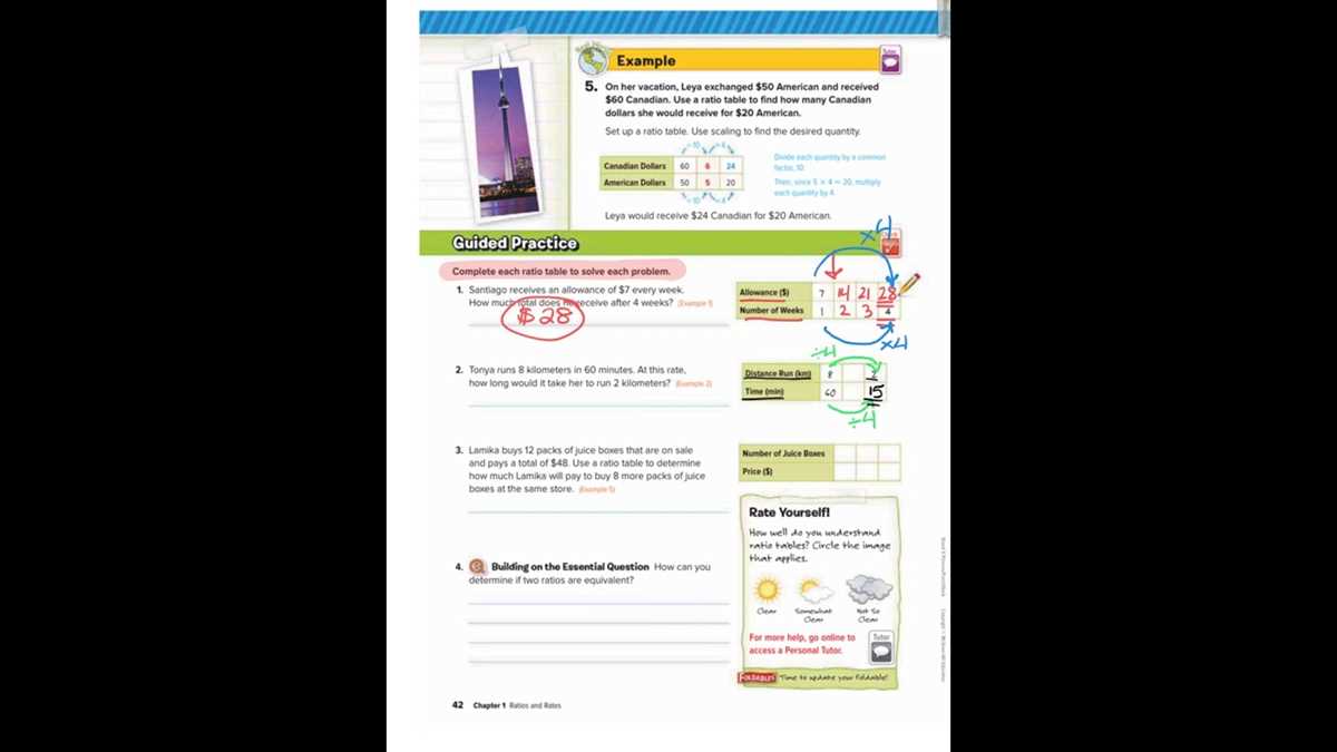 lesson 4 ratio tables answer key