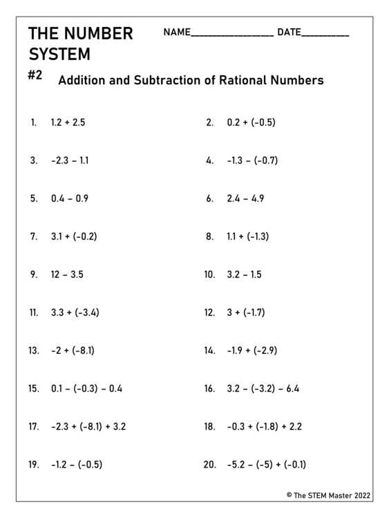 lesson 7 ordering integers and other rational numbers answer key