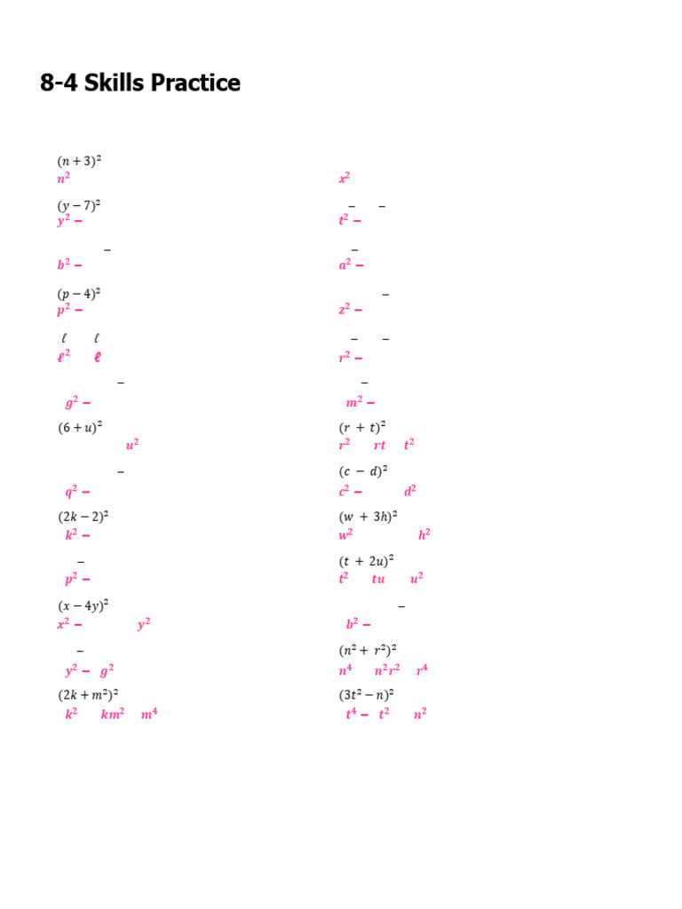 lesson 8.4 answer key