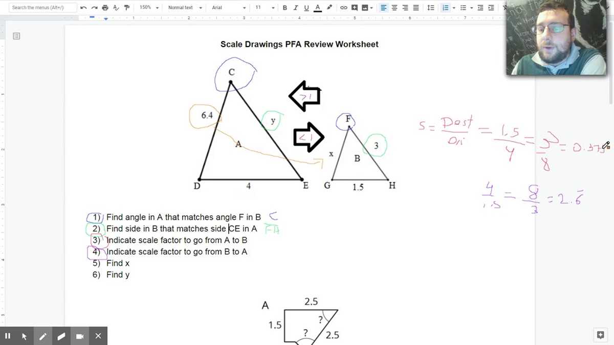 lesson 81 similar shapes and scale drawings reteach answer key