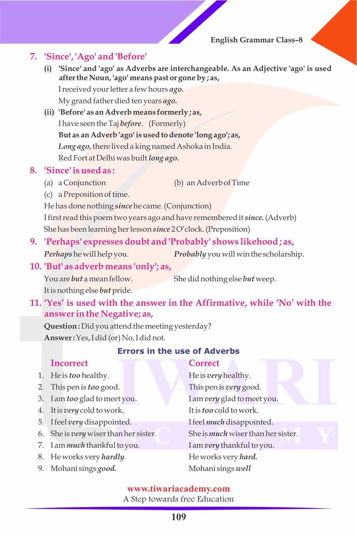 lesson 9 adverbs answer key