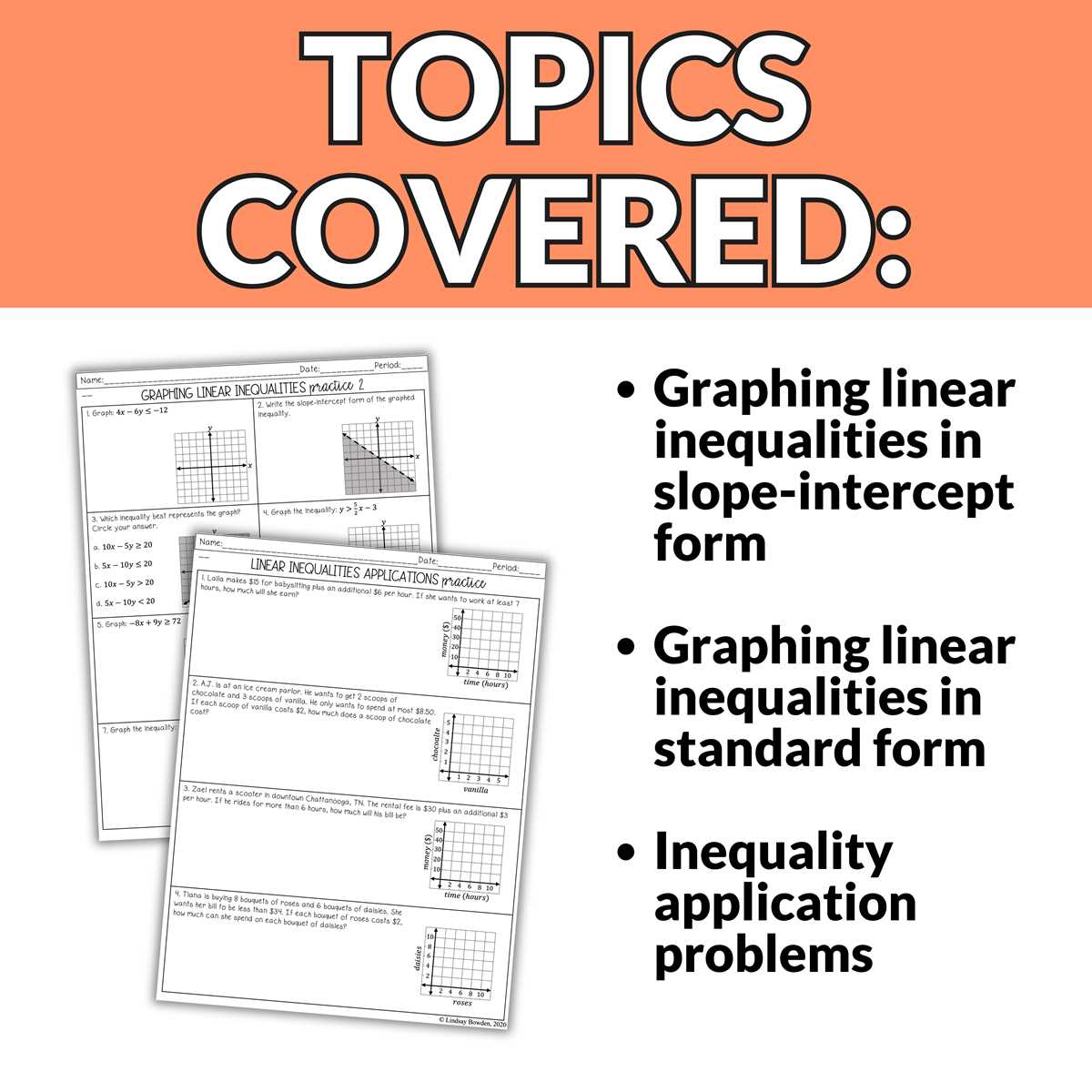 linear inequality test review answer key