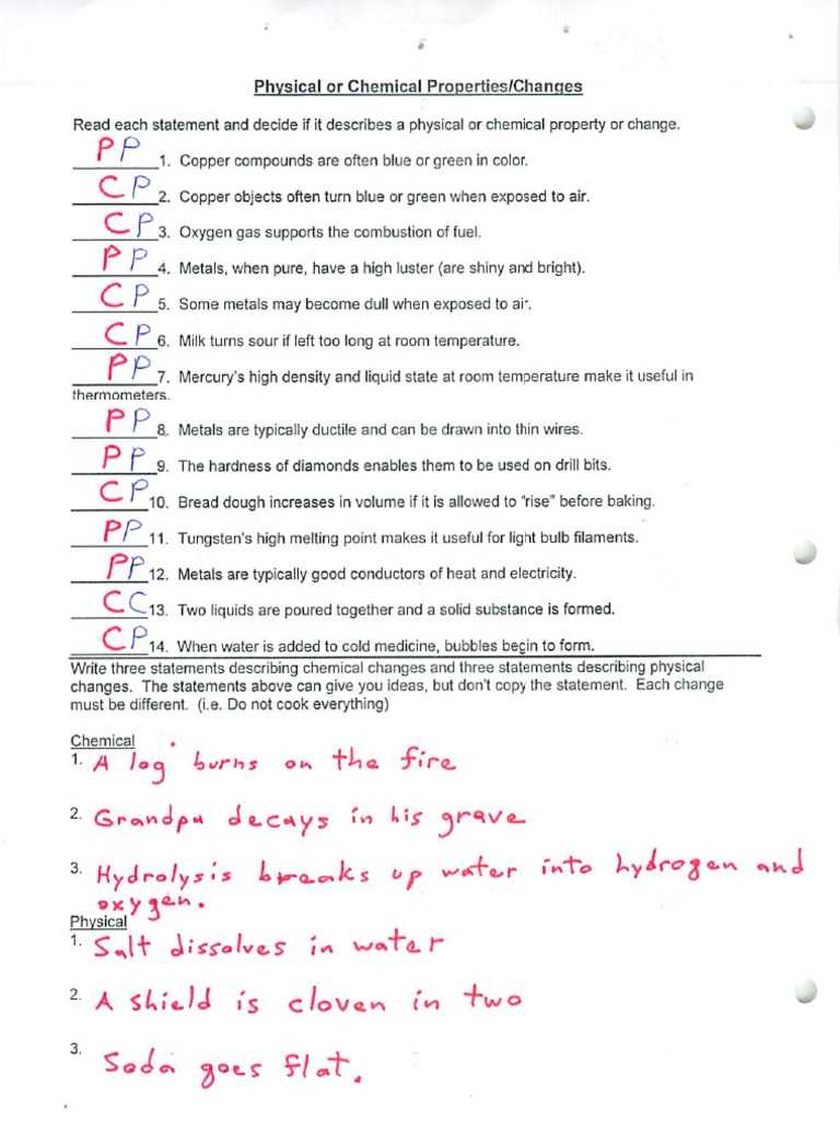 color by number properties of matter answer key