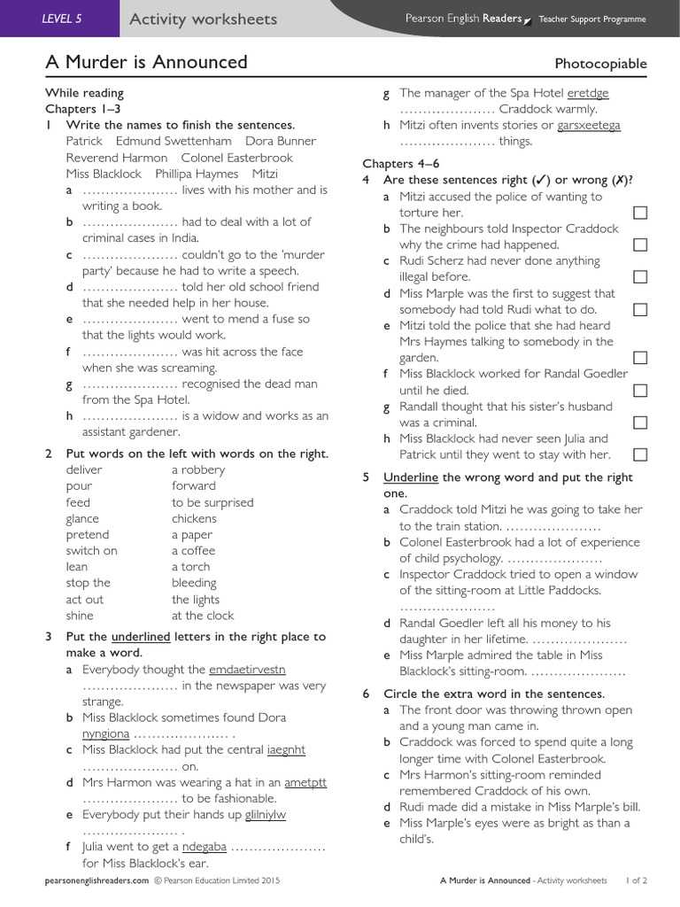 murder on a sunday morning viewing guide answer key