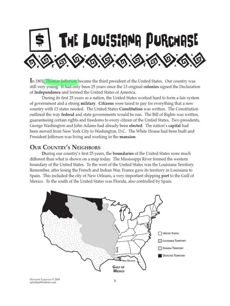 louisiana purchase webquest 8th grade answer key