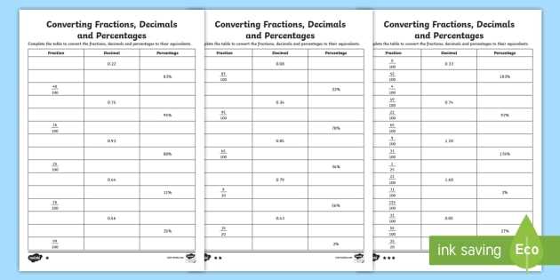 lesson 25 a fraction as a percent answer key