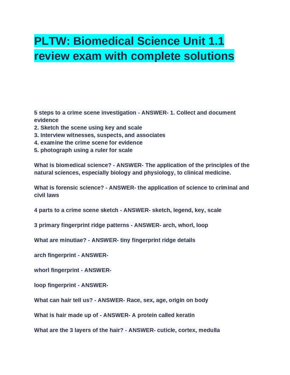 pltw answer key