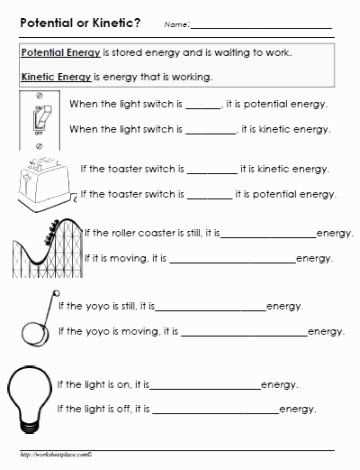 the various forms of energy answer key