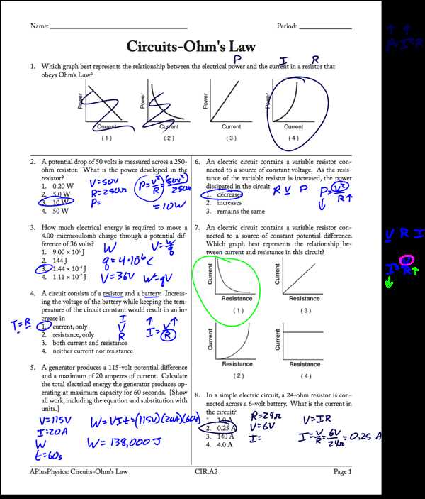 lumen ohm answer key