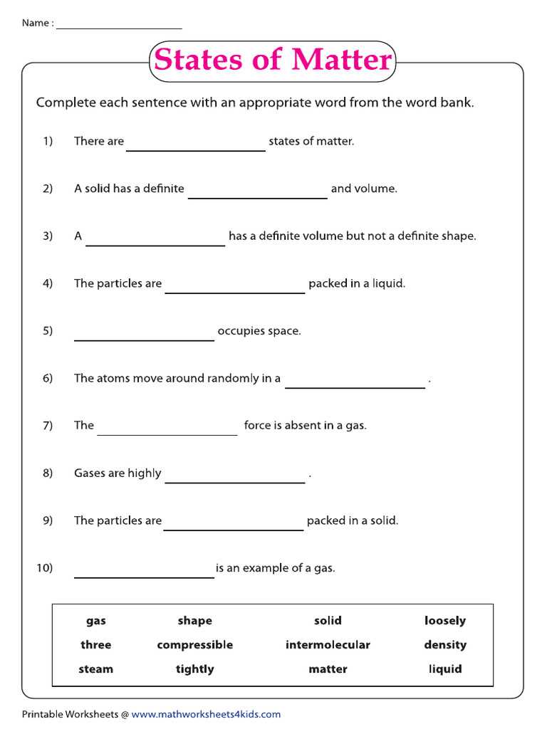 chapter 3 states of matter study guide answer key chapter 3 states of matter study guide answer key