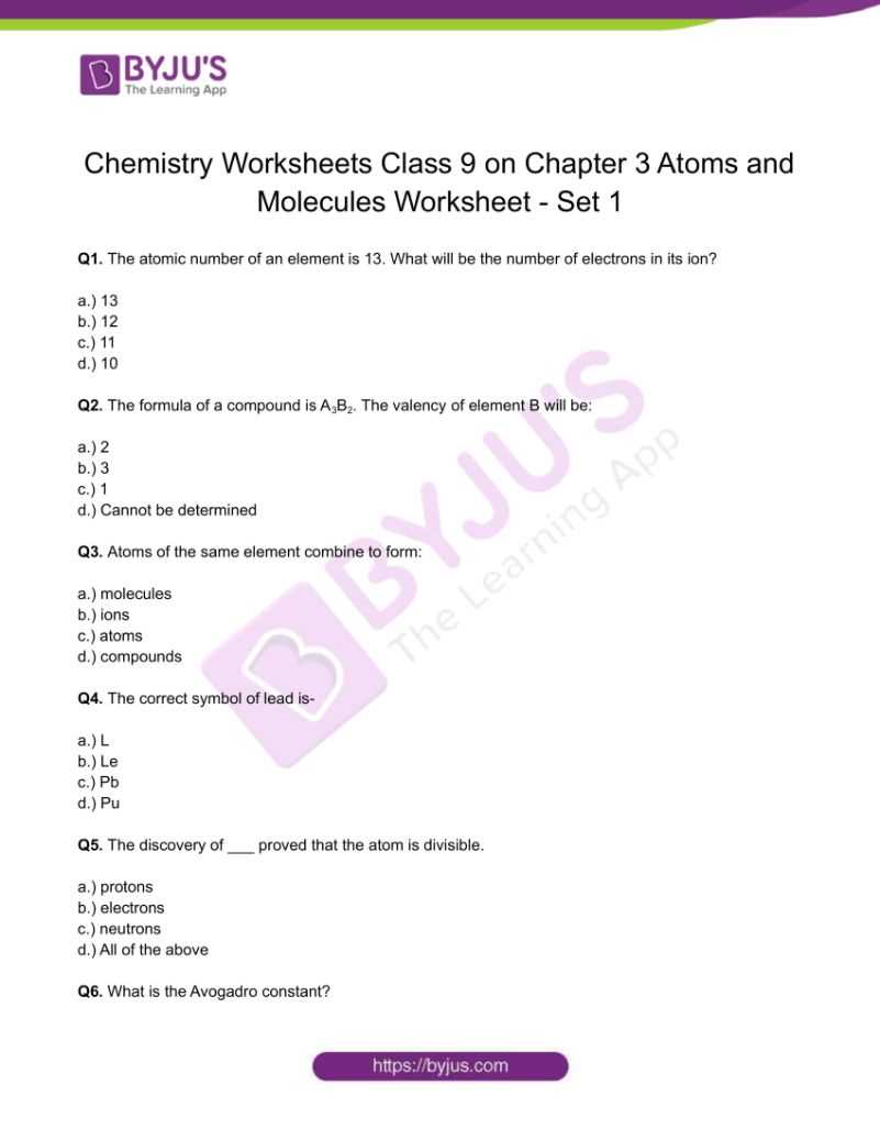 answer key unit 3 worksheet 2 chemistry answers