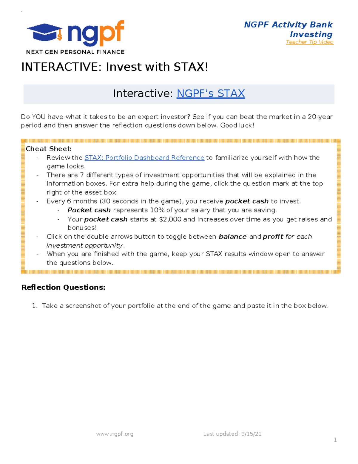 interactive invest with stax answers key