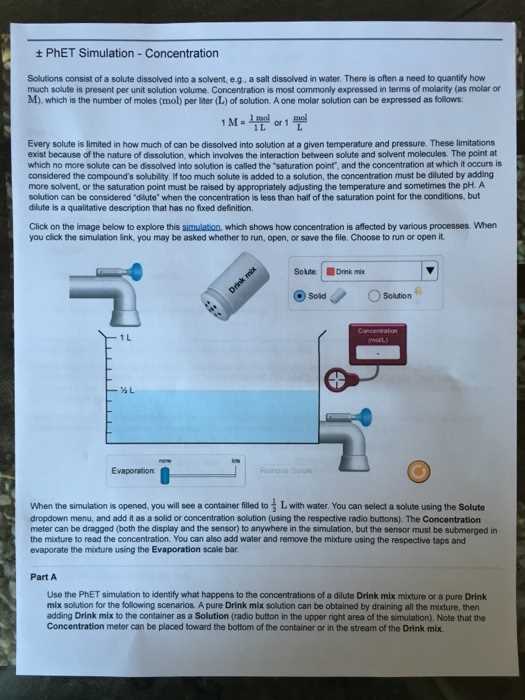 concentration phet chemistry labs answer key