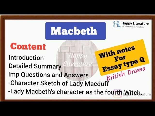 macbeth answer key
