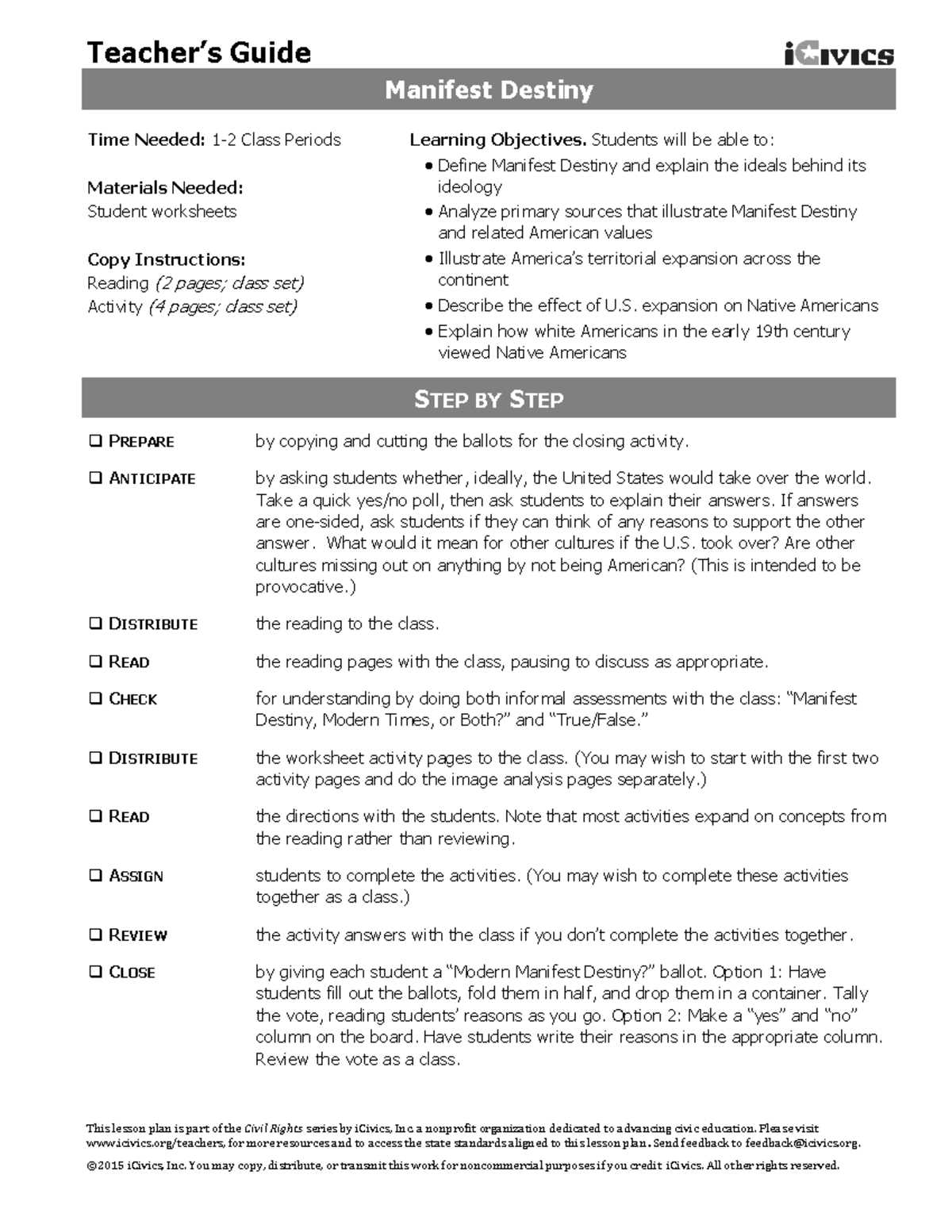 manifest destiny webquest answer key