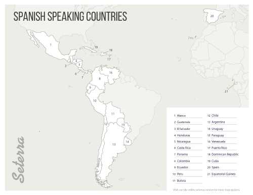 map labeling spanish speaking capitals answer key