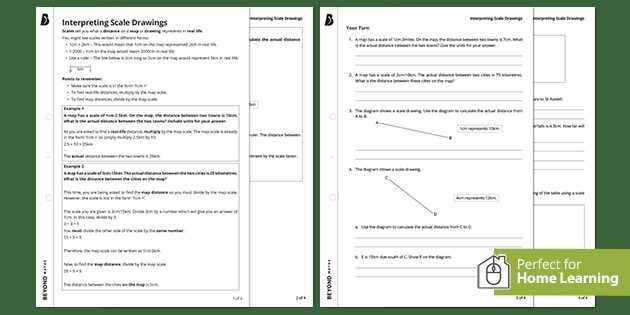 maps and scale drawings worksheet answers key