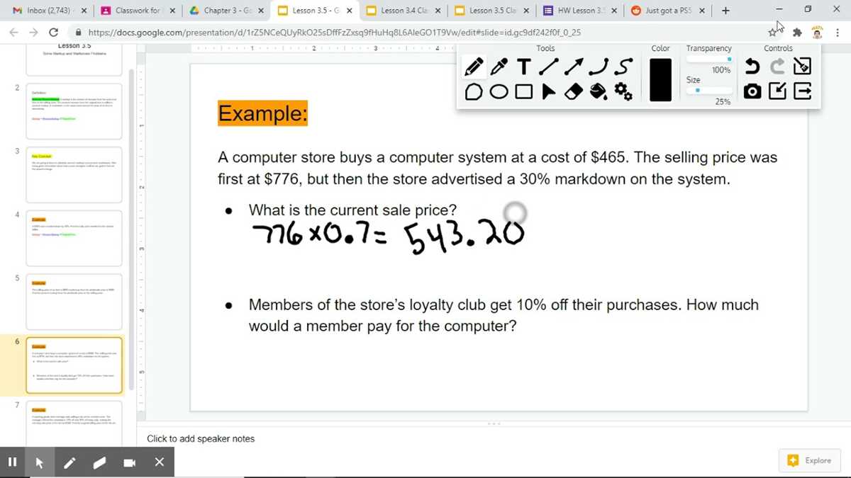 markups and markdowns answer key
