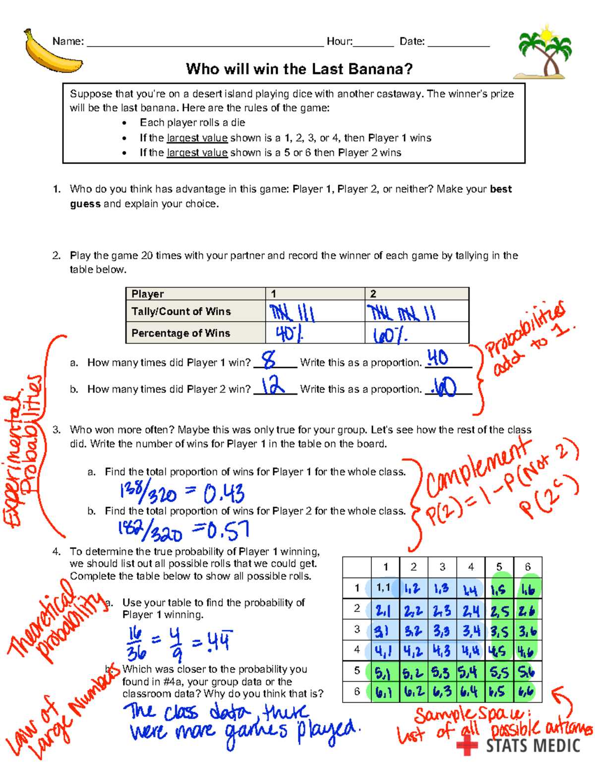 math medic probability problem solving review answer key