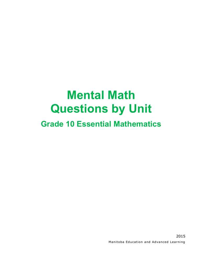 mathematics learners module grade 10 unit 3 answer key