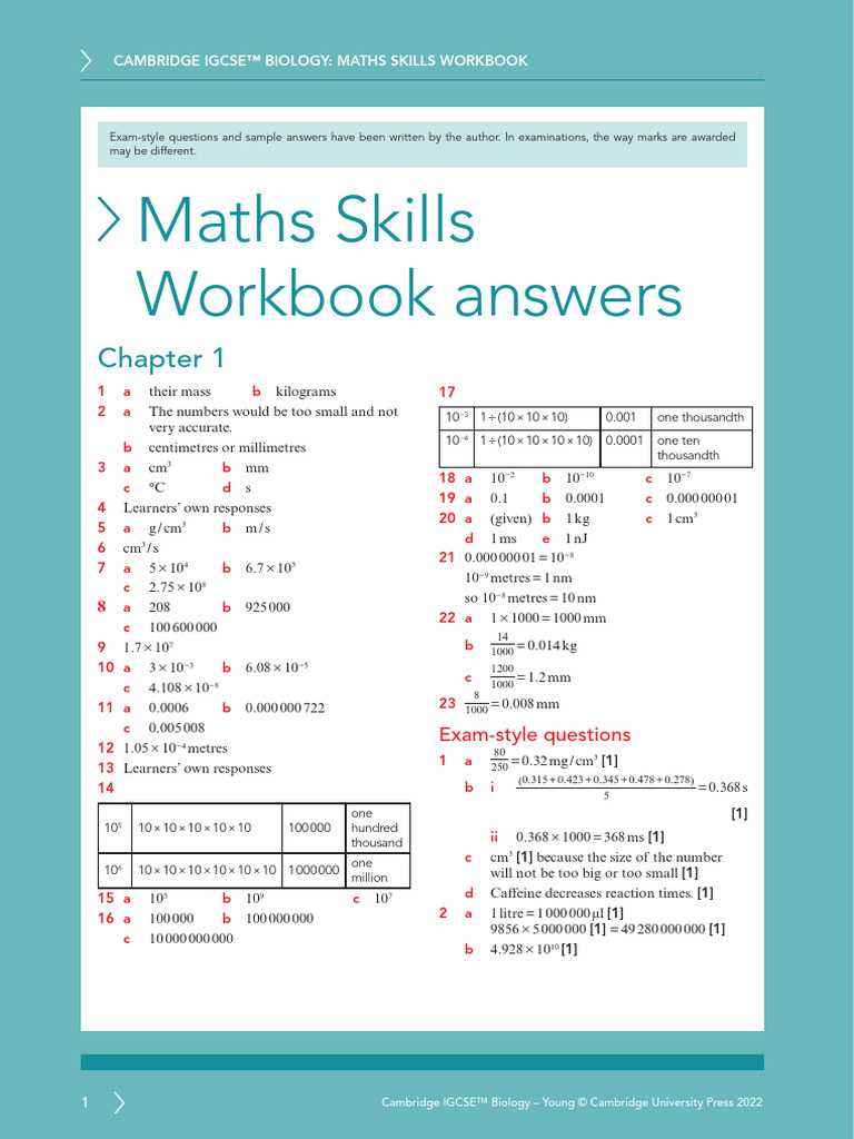 maths key skills answers