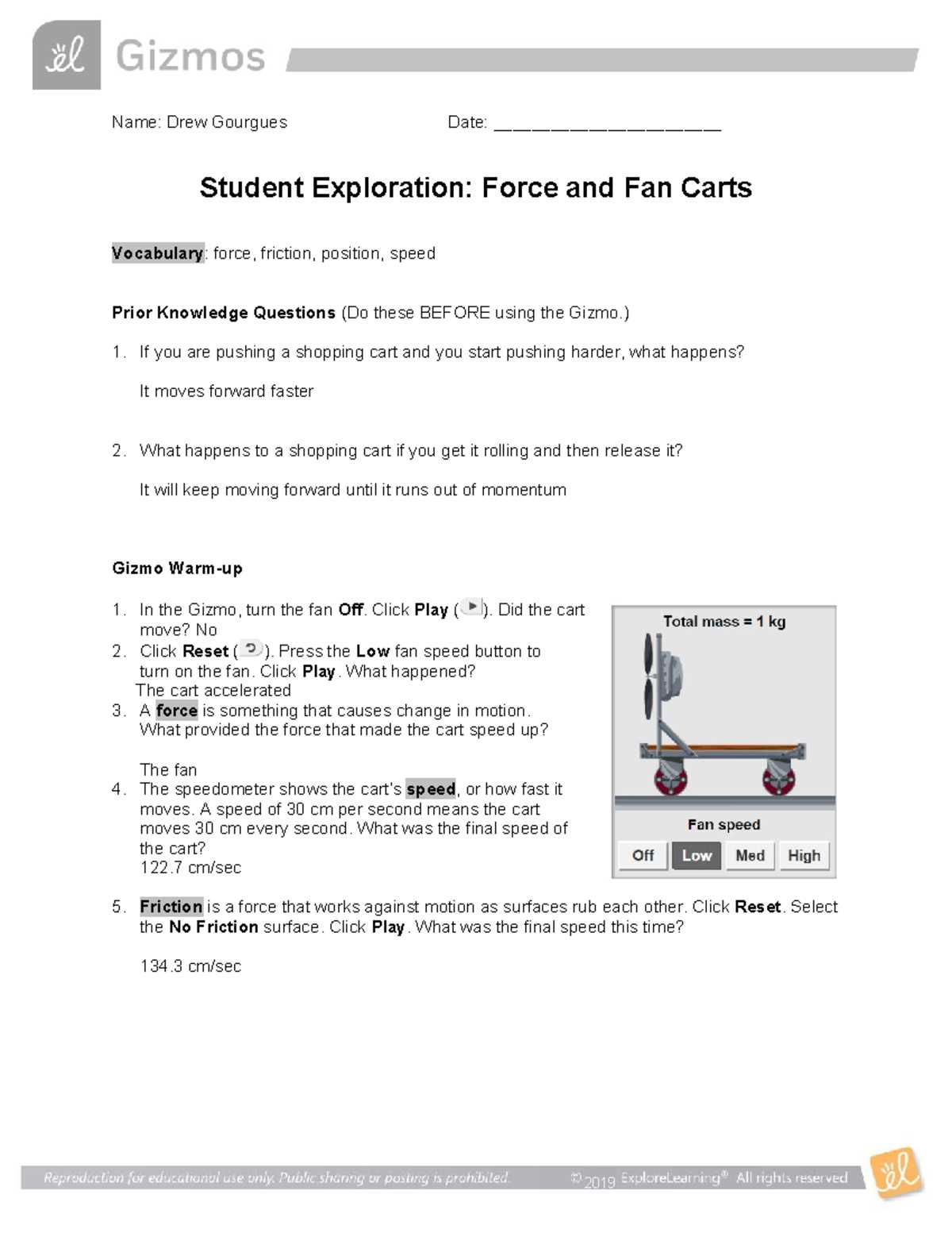 matter and energy lab report answer key