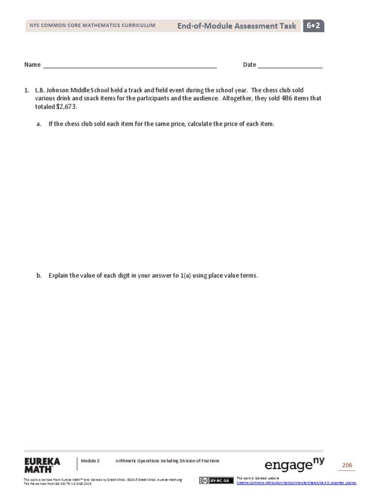 eurake math module 6 assessment task answer key