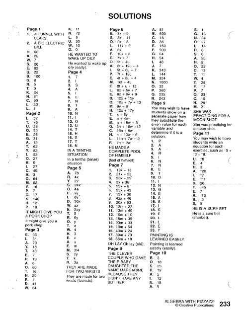 middle school math with pizzazz book c answer key c 39