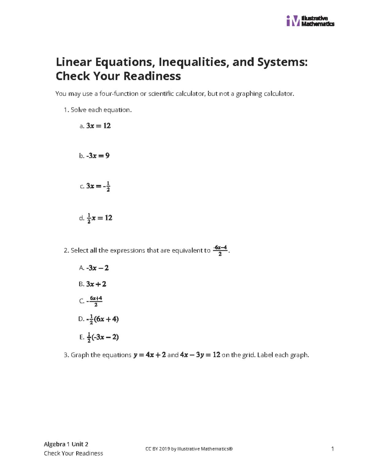 module 2 mixed review assessment readiness answer key