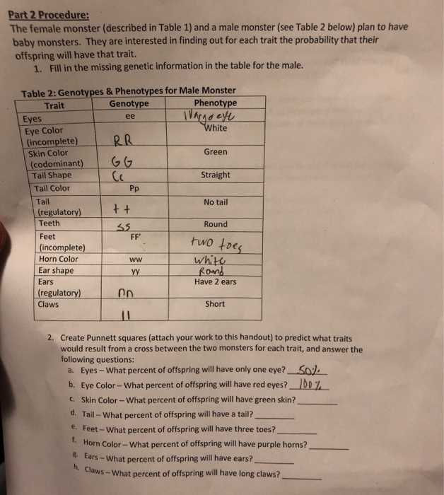 monster questions answer key