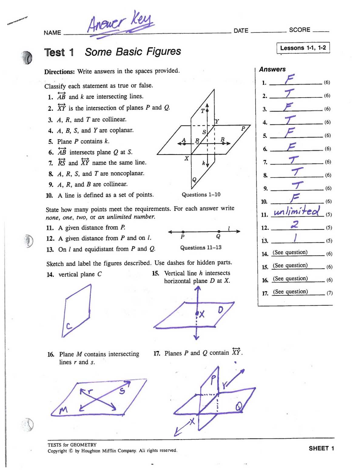 wellington highschool geometry honors summer packey answer key
