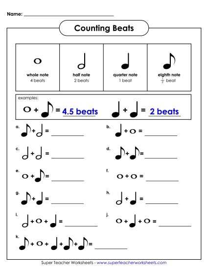 music math level 2 add the beats answer key