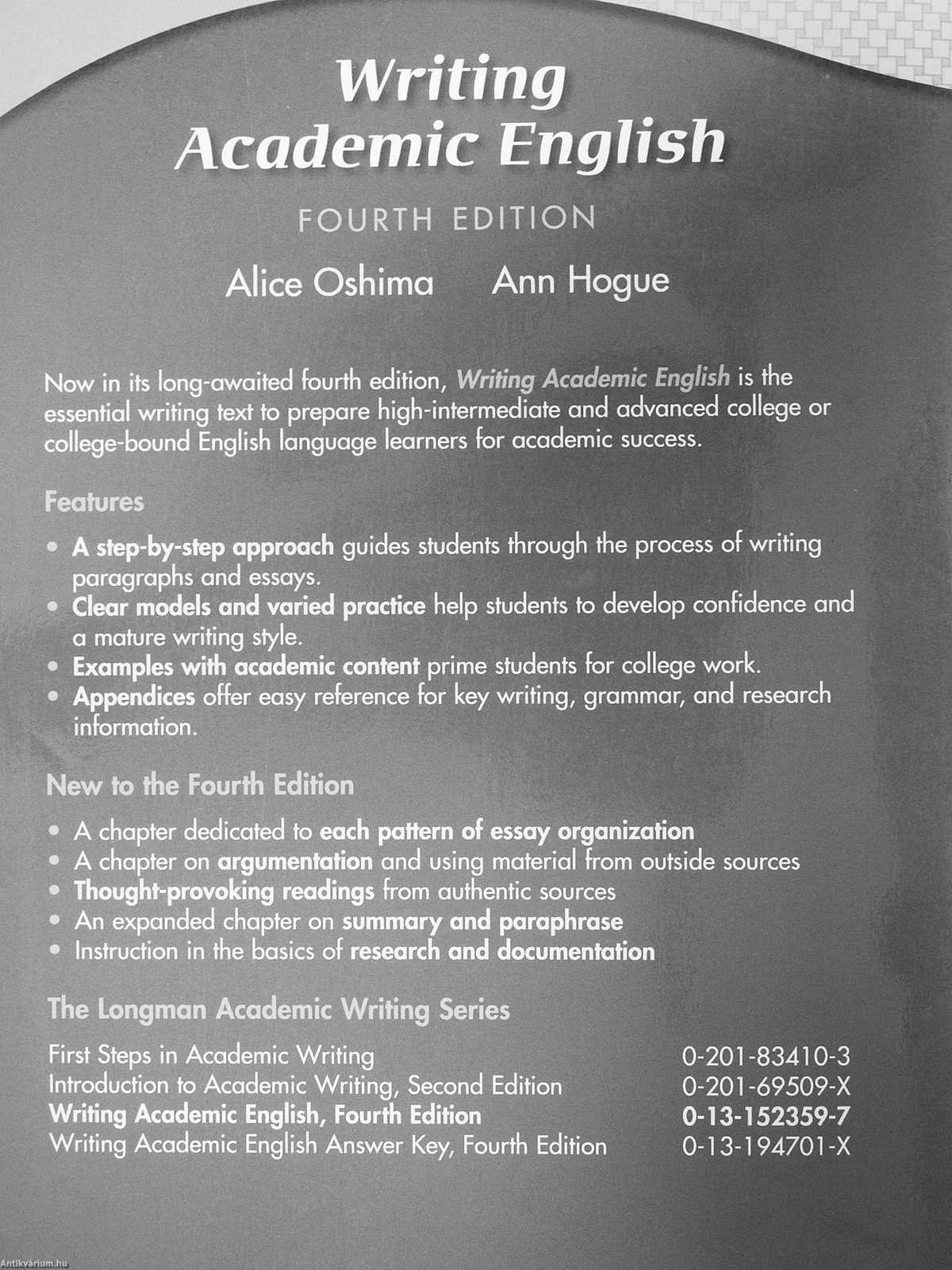 writing academic english fourth edition answer key