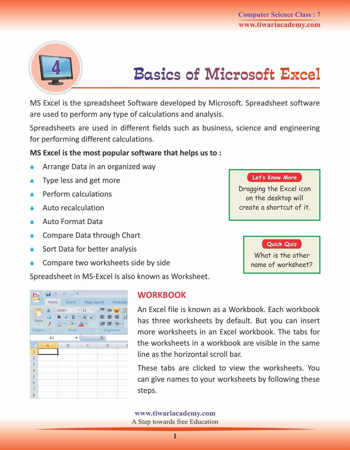 computer basics worksheet section 4 answer key