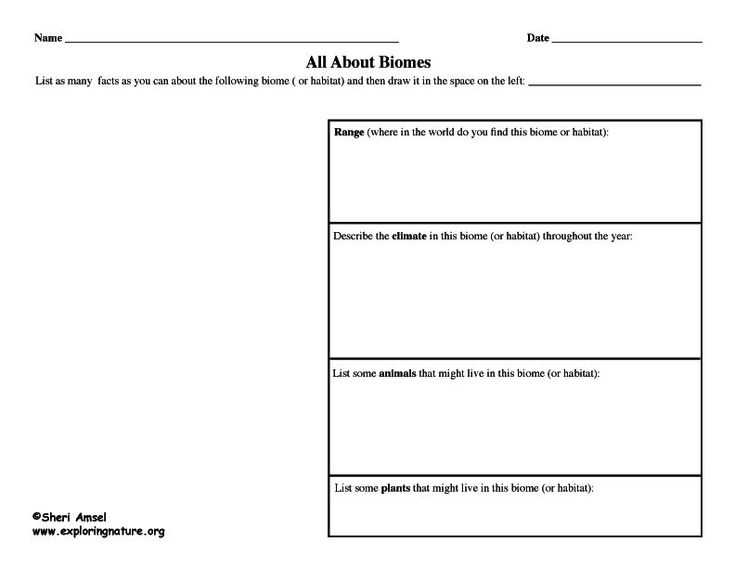 biomes of the world graphic organizer answer key