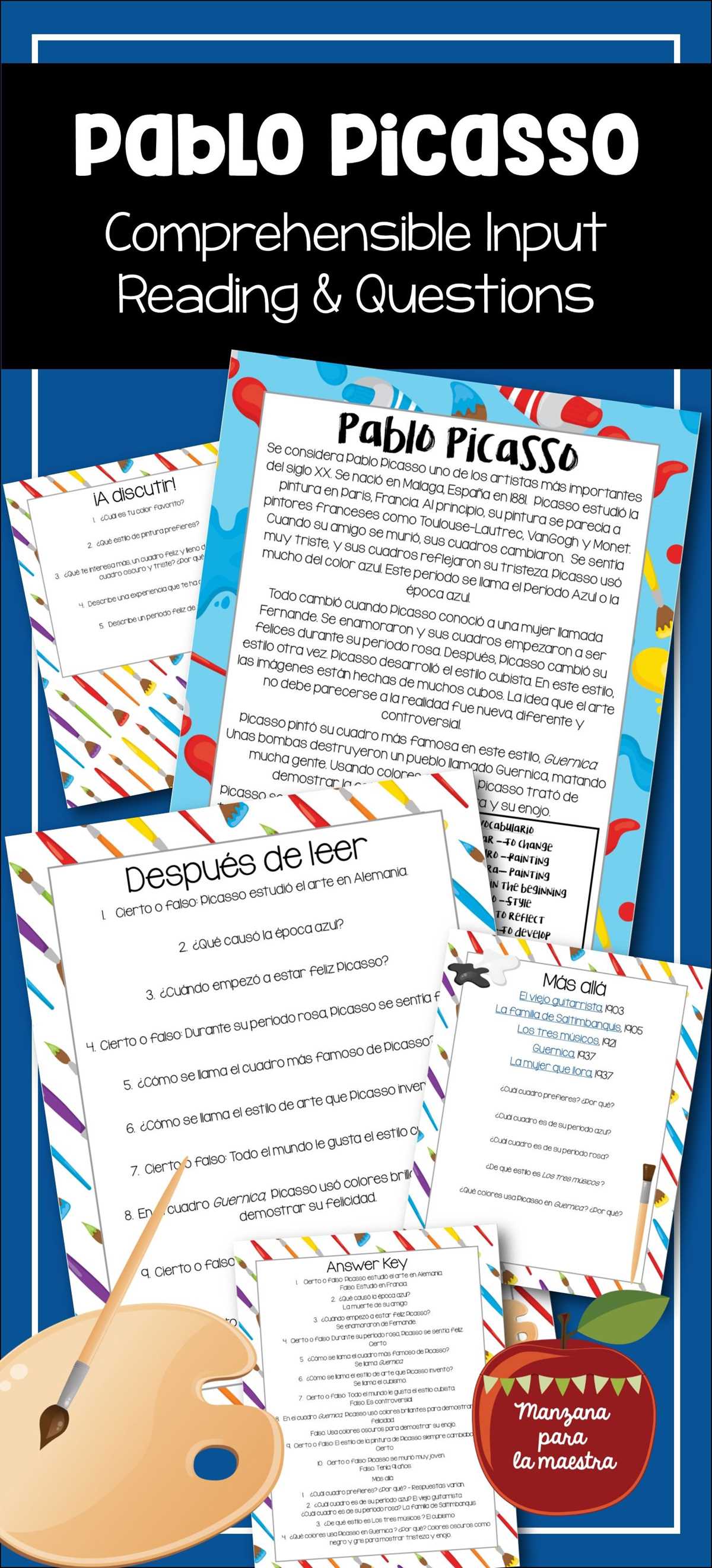 manzana para la maestra answer key