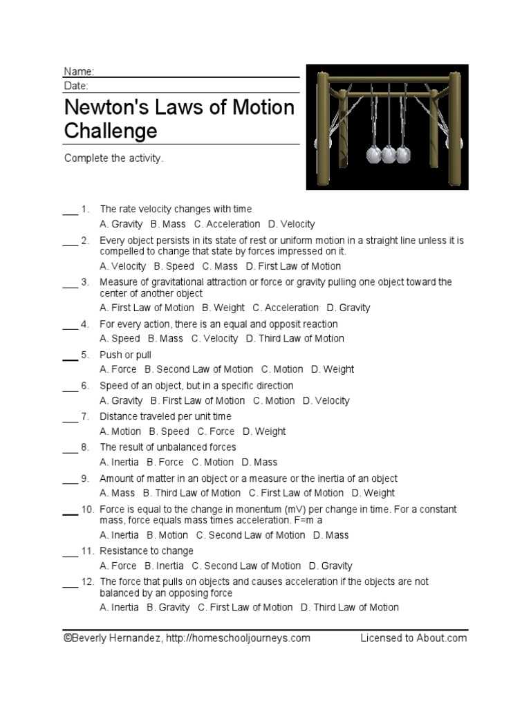 newtons laws of motion packet answer key