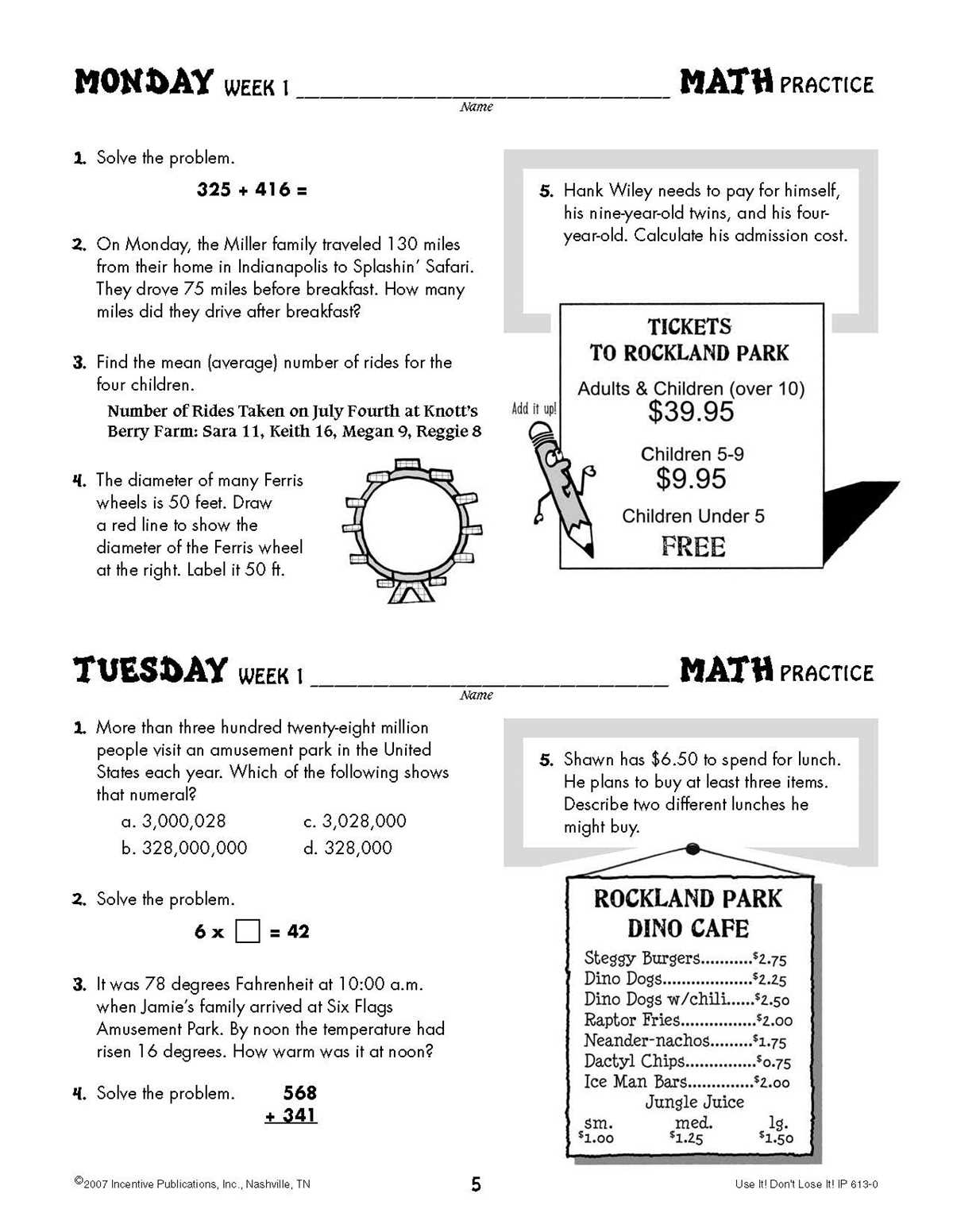 everyday mathematics volume 1 grade 5 answer key